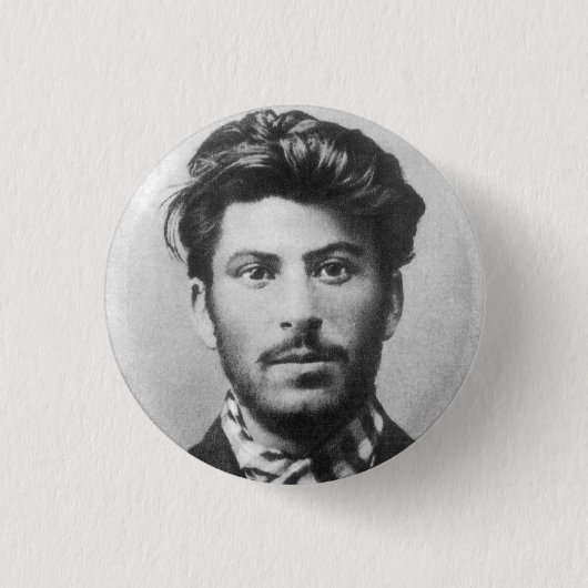 Junger Stalin Button (Vorderseite)