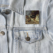 Junger Tiger, der mit seiner Mutter, 1830 spielt Button (Beispiel)