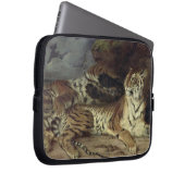 Junger Tiger, der mit seiner Mutter, 1830 spielt Laptopschutzhülle (Vorne Rechts)