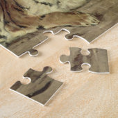 Junger Tiger, der mit seiner Mutter, 1830 spielt Puzzle (Seite)