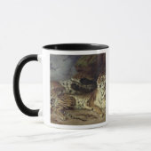 Junger Tiger, der mit seiner Mutter, 1830 spielt Tasse (Links)