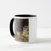 Junger Tiger, der mit seiner Mutter, 1830 spielt Tasse (Vorderseite Links)