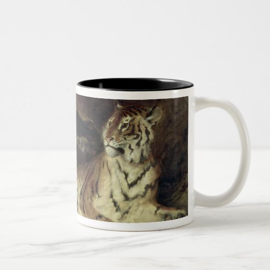 Junger Tiger, der mit seiner Mutter, 1830 spielt Zweifarbige Tasse (Rechts)