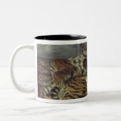 Junger Tiger, der mit seiner Mutter, 1830 spielt Zweifarbige Tasse (Links)