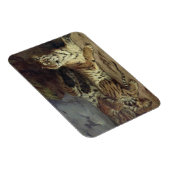 Junger Tiger spielt mit seiner Mutter, 1830 (Öl au Magnet (Rechte Seite)