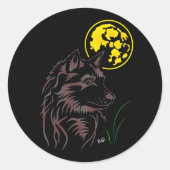 junger träumender Wolf Aufkleber (Vorderseite)