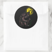 junger träumender Wolf Aufkleber (Tasche)