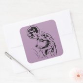 junger träumender Wolf Aufkleber (Umschlag)