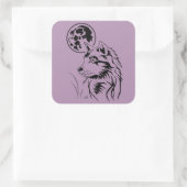 junger träumender Wolf Aufkleber (Tasche)