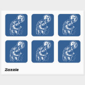 junger träumender Wolf Aufkleber (Blatt)