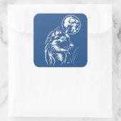 junger träumender Wolf Aufkleber (Tasche)