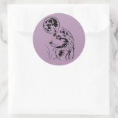 junger träumender Wolf Aufkleber (Tasche)