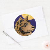 junger träumender Wolf Aufkleber (Umschlag)