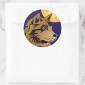 junger träumender Wolf Aufkleber (Tasche)