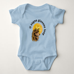 junger träumender Wolf Baby Strampler