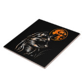 junger träumender Wolf Keramik Fotofliese Fliese (Seite)