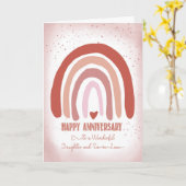 Jünger und Sohn Jünger Jubiläum Soft Pink Karte (Gelbe Blume)