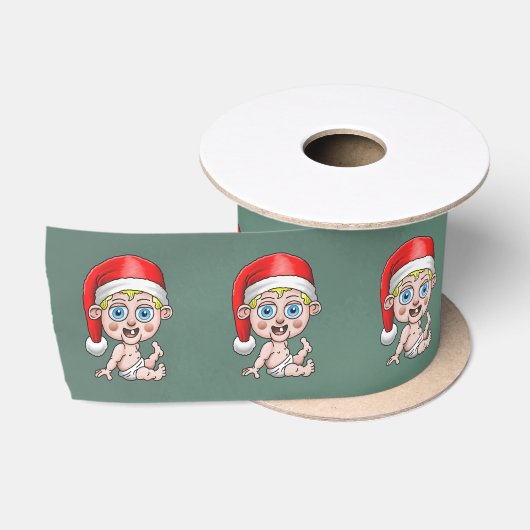 Junger Weihnachtsmann Satinband (Spule)