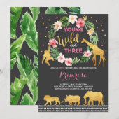 Junger wilder und drei einladung (Vorne/Hinten)