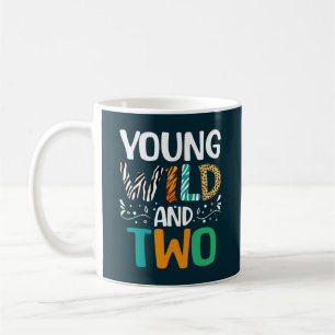 Junger Wilder und zwei lustige 2. Geburtstag Mädch Kaffeetasse