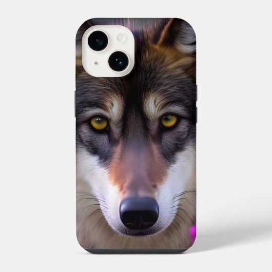 Junger Wolf starrt iPhone Hülle (Rückseite)