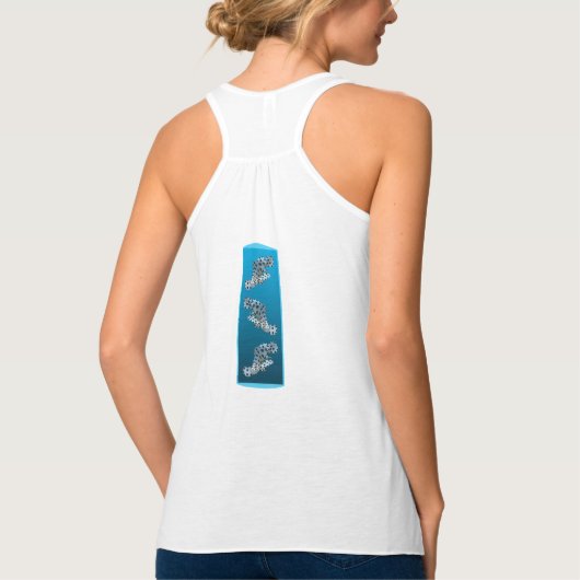 Junger Zackenbarsch - Design Farbverlauf blauer Hi Tank Top (Rückseite)