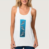 Junger Zackenbarsch - Design Farbverlauf blauer Hi Tank Top (Vorderseite)