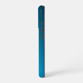 Junger Zackenbarsch - Design mit blauem Farbverlau iPhone Hülle (Linke Seite)