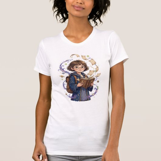 Junger Zaubererschüler - Magisches Himmelsgewölbe T-Shirt (Vorderseite)