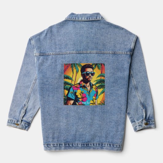 Jüngere hawaiianische Männer Jeansjacke (Rückseite)