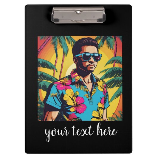 Jüngere hawaiianische Männer Klemmbrett (Vorderseite)