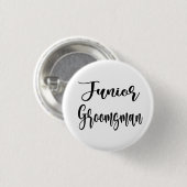 Jüngerer Bräutigam-Page-Button Button (Vorne & Hinten)