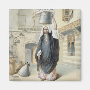 Junges arabisches Mädchen, das vom Hammam in Kair Magnet