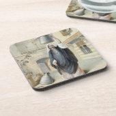 Junges arabisches Mädchen, das vom Hammam in Kairo Untersetzer (Linke Seite)