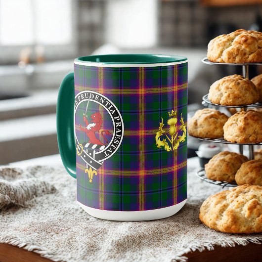 Junges Clan-Abzeichen & Tartan  Tasse