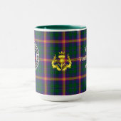 Junges Clan-Abzeichen & Tartan  Tasse (Zentrum)