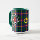 Junges Clan-Abzeichen & Tartan  Tasse (Vorderseite Links)