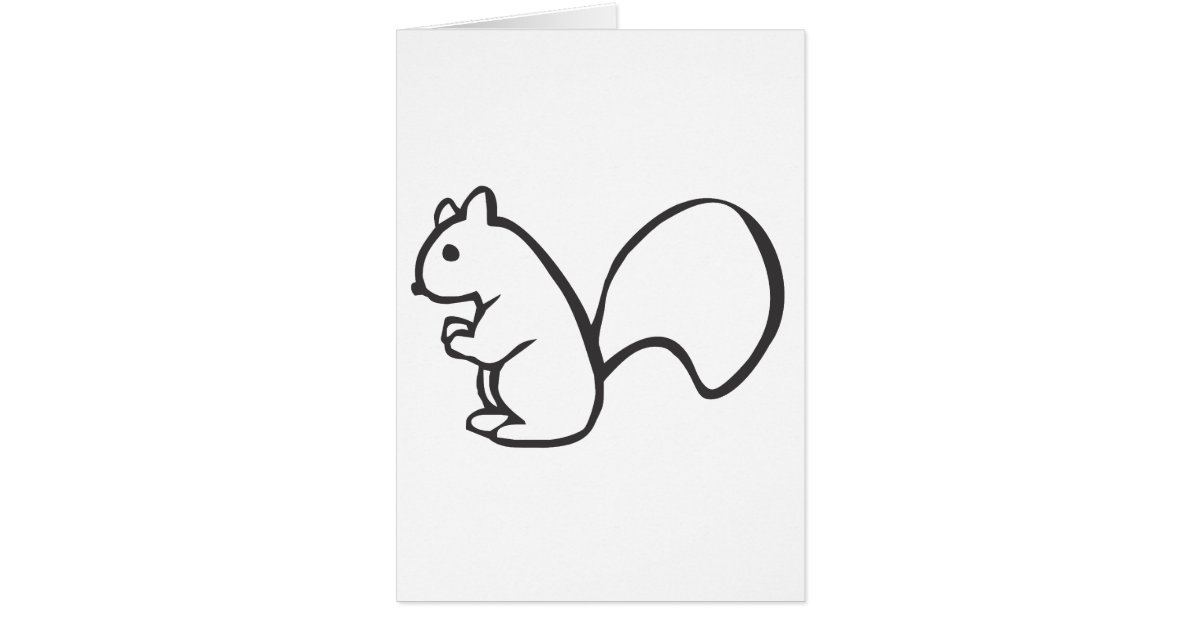 Junges Eichhörnchen in der Schwarzweiss-Skizze | Zazzle.de