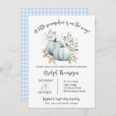 Junge's Fall Little Pumpkin Foliage Babydusche Einladung (Vorne/Hinten)