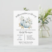 Junge's Fall Little Pumpkin Foliage Babydusche Einladung (Stehend Vorderseite)