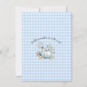 Junge's Fall Little Pumpkin Foliage Babydusche Einladung (Rückseite)