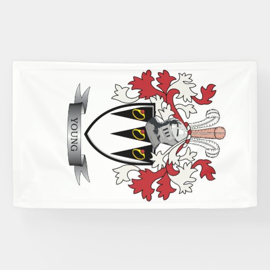 Junges Familienwappen-Wappen Banner (Horizontal)