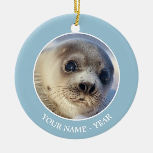 Junges Harfen-Siegel Keramikornament (Vorne)