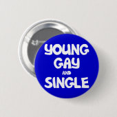 Junges Homosexuelles und Single Button (Vorne & Hinten)