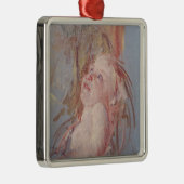 Junges Kind in den Armen seiner Mutter Silbernes Ornament (Rechts)