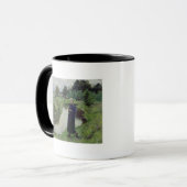 Junges Mädchen auf den Gebieten, Tasse (Vorderseite Links)