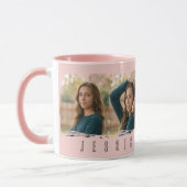Junges Mädchen Collage-Typografie Tasse (Links)