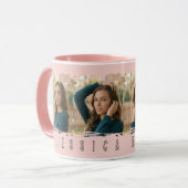 Junges Mädchen Collage-Typografie Tasse (Vorderseite Links)