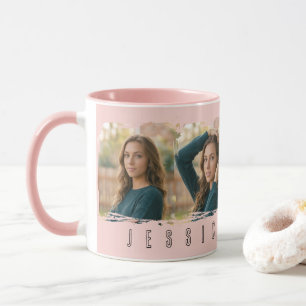 Junges Mädchen Collage-Typografie Tasse