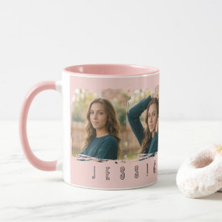 Junges Mädchen Collage-Typografie Tasse